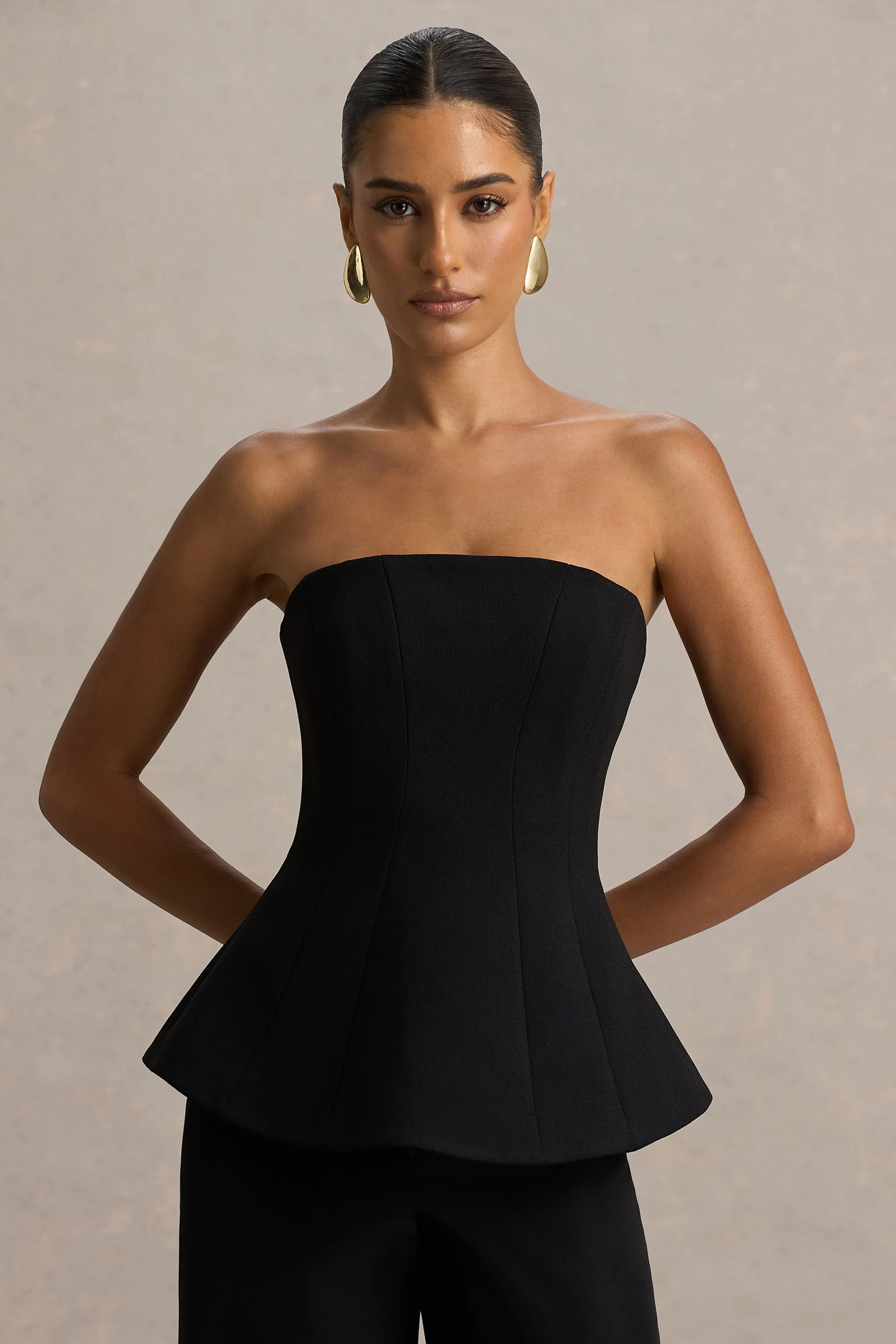 Gifted | Black Bandeau Corset Top - Image 5