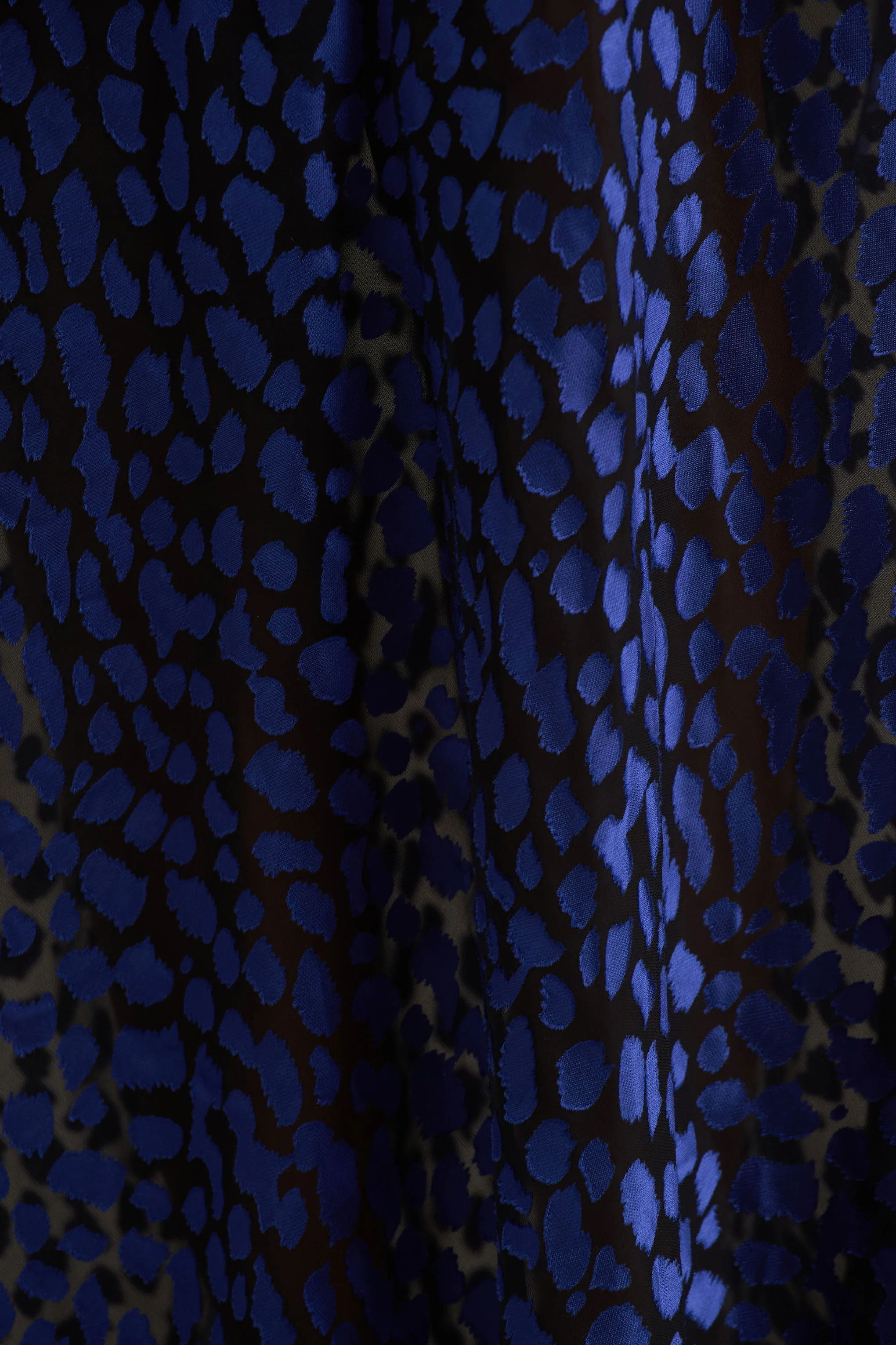 Marya | Blue Leopard Print Cowl-Neck Slip-Maxi Dress - Image 8
